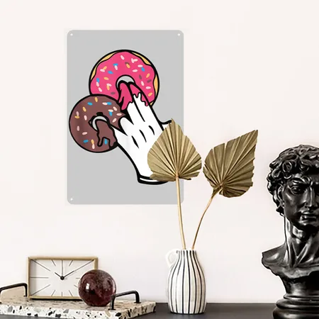 2 In The Pink 1 In The Stink Funny Dirty Humor Sh Heather Gray Metal Poster Wall Art Decor Sign