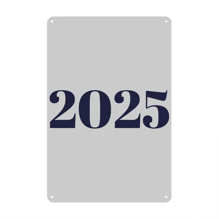 2025 Heather Gray Metal Poster Wall Art Decor Sign