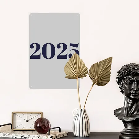 2025 Heather Gray Metal Poster Wall Art Decor Sign
