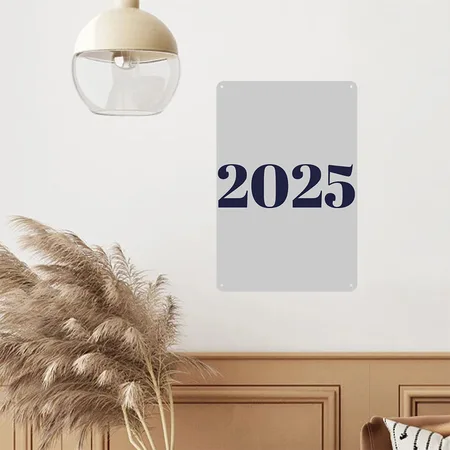2025 Heather Gray Metal Poster Wall Art Decor Sign