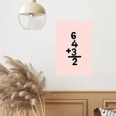 6 4 3 2 Double Play Blush Pink Metal Poster Wall Art Decor Sign