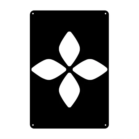 A Small Flower Black Metal Poster Wall Art Decor Sign