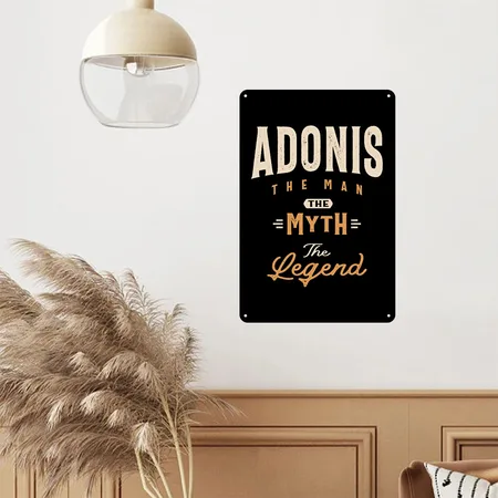 Adonis Personalized Name - Funny Adonis Black Metal Poster Wall Art Decor Sign