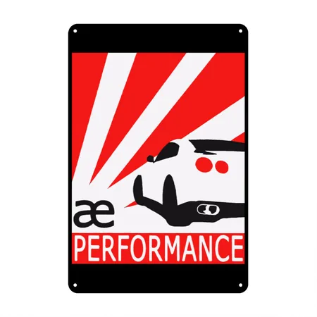 Ae Performance Black/white Metal Poster Wall Art Decor Sign
