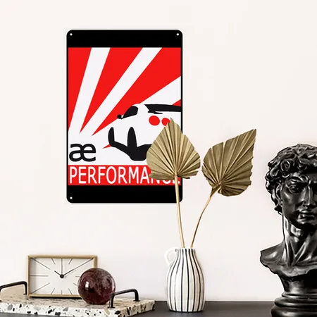Ae Performance Black/white Metal Poster Wall Art Decor Sign