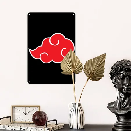Akatsuki Cloud Black Metal Poster Wall Art Decor Sign