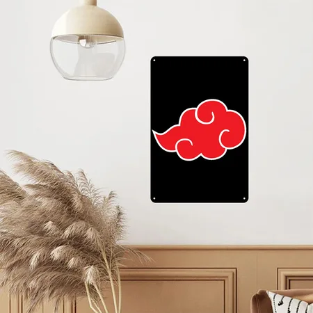 Akatsuki Cloud Black Metal Poster Wall Art Decor Sign
