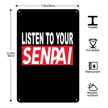 Anime Anime Merch Animes Anime Outfit Anime Black Metal Poster Wall Art Decor Sign