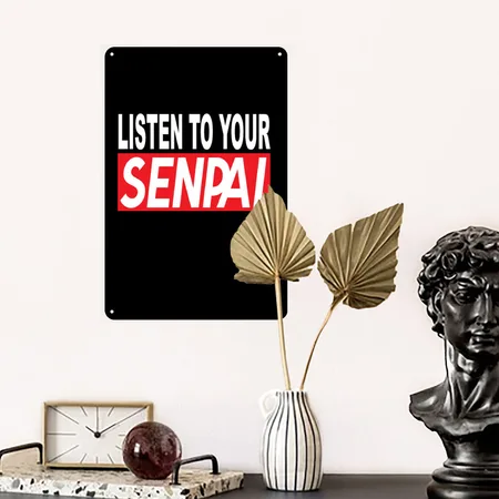 Anime Anime Merch Animes Anime Outfit Anime Black Metal Poster Wall Art Decor Sign