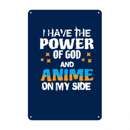 Anime Navy Metal Poster Wall Art Decor Sign
