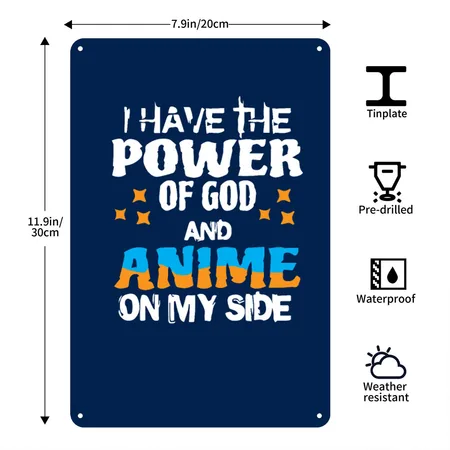 Anime Navy Metal Poster Wall Art Decor Sign
