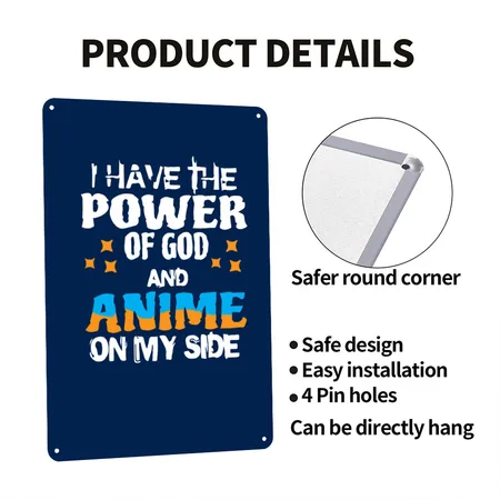 Anime Navy Metal Poster Wall Art Decor Sign