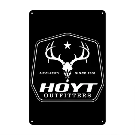 Archery Since 1931 Hoyt Outfitters Black Metal Poster Wall Art Decor Sign