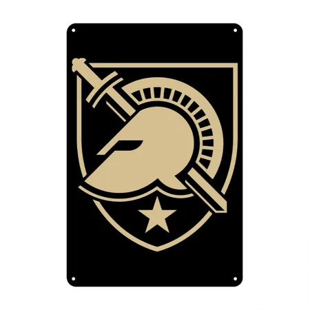 Army West Point Black Metal Poster Wall Art Decor Sign