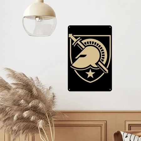 Army West Point Black Metal Poster Wall Art Decor Sign