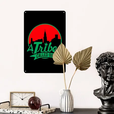 A_tribe_called_quest_green_red Black Metal Poster Wall Art Decor Sign