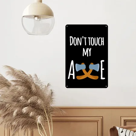 Axe Black Metal Poster Wall Art Decor Sign