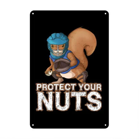 Baseball Catcher Black Metal Poster Wall Art Decor Sign