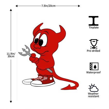 Beastie Freebsd Daemon White Metal Poster Wall Art Decor Sign
