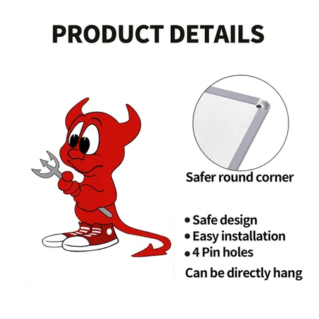 Beastie Freebsd Daemon White Metal Poster Wall Art Decor Sign