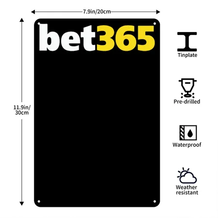 Bet365 Sports Black Metal Poster Wall Art Decor Sign