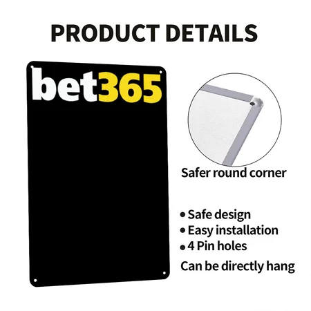 Bet365 Sports Black Metal Poster Wall Art Decor Sign
