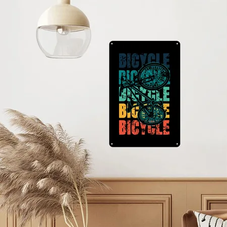 Bicycle Bicycle Bicycle Bicycle Bicycle Black/white Metal Poster Wall Art Decor Sign