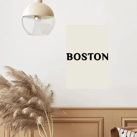 Boston Heather Oatmeal Metal Poster Wall Art Decor Sign