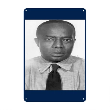 BUMPY JOHNSON (YOUNGER YRS) Navy Metal Poster Wall Art Decor Sign