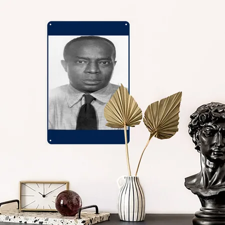 BUMPY JOHNSON (YOUNGER YRS) Navy Metal Poster Wall Art Decor Sign