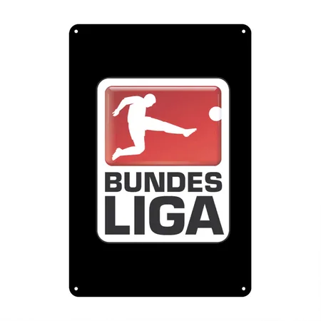 Bundesliga Black Metal Poster Wall Art Decor Sign