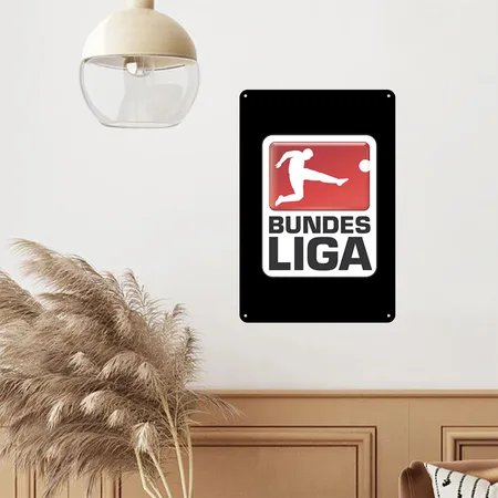 Bundesliga Black Metal Poster Wall Art Decor Sign