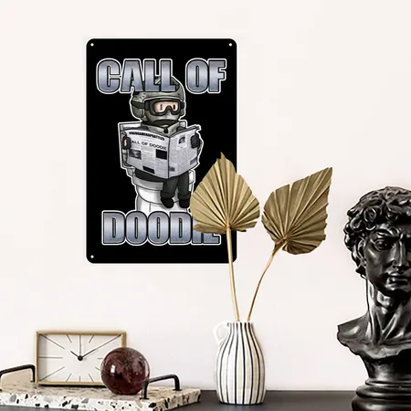 Call Of Doodie Black Metal Poster Wall Art Decor Sign