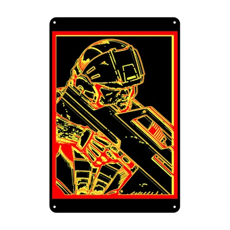 Call Of Duty Black Metal Poster Wall Art Decor Sign