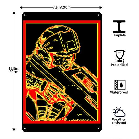 Call Of Duty Black Metal Poster Wall Art Decor Sign