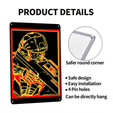 Call Of Duty Black Metal Poster Wall Art Decor Sign