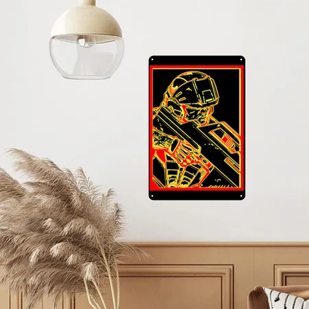 Call Of Duty Black Metal Poster Wall Art Decor Sign