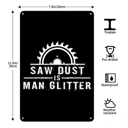 Carpenter Carpenter Black Metal Poster Wall Art Decor Sign