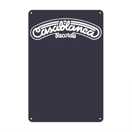 Casablanca Records Top Kiss Donna Summer Midnight Navy Metal Poster Wall Art Decor Sign