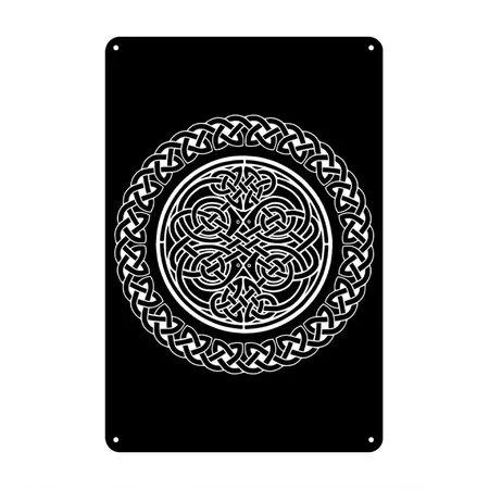 Celtic Knot Black Metal Poster Wall Art Decor Sign