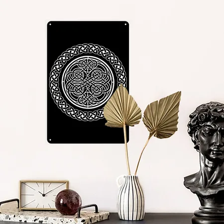 Celtic Knot Black Metal Poster Wall Art Decor Sign