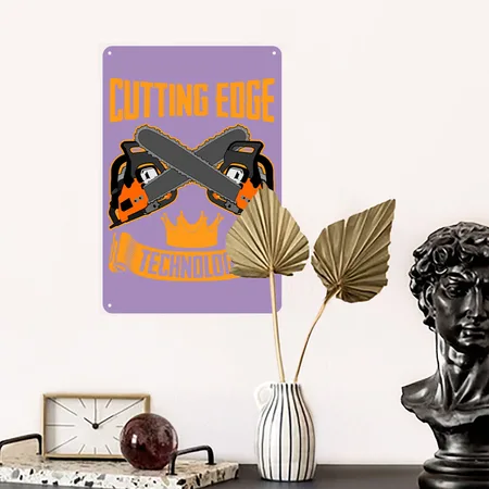 Chain Saw Chainsaw Cotton Candy Metal Poster Wall Art Decor Sign
