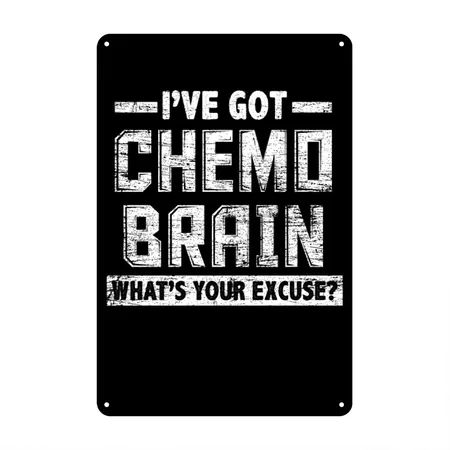 Chemo Healing Black Metal Poster Wall Art Decor Sign