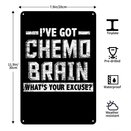 Chemo Healing Black Metal Poster Wall Art Decor Sign