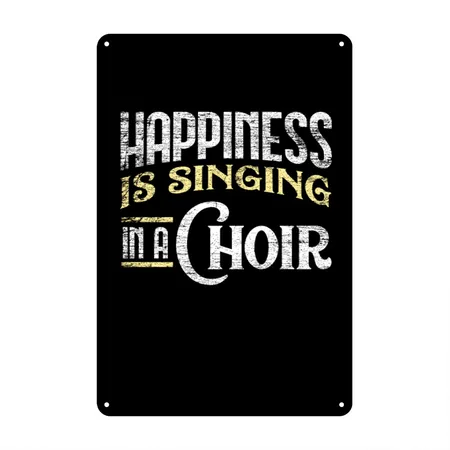Choir Singer Black Metal Poster Wall Art Decor Sign