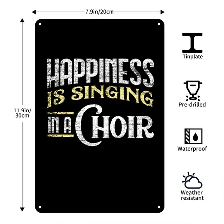 Choir Singer Black Metal Poster Wall Art Decor Sign