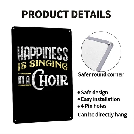 Choir Singer Black Metal Poster Wall Art Decor Sign