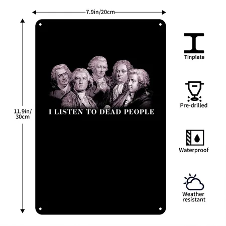 Classical Music Bach Gluck Beethoven Haydn Mozart Black Metal Poster Wall Art Decor Sign
