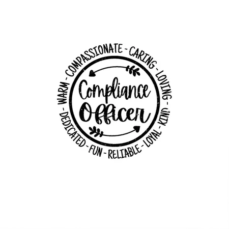 Compliance Officer Vintage Gift White Metal Poster Wall Art Decor Sign