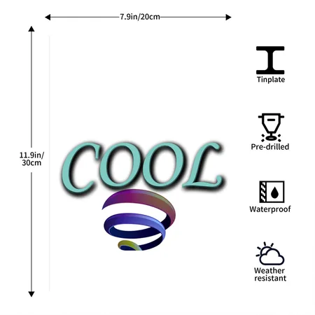 Cool Cool White Metal Poster Wall Art Decor Sign